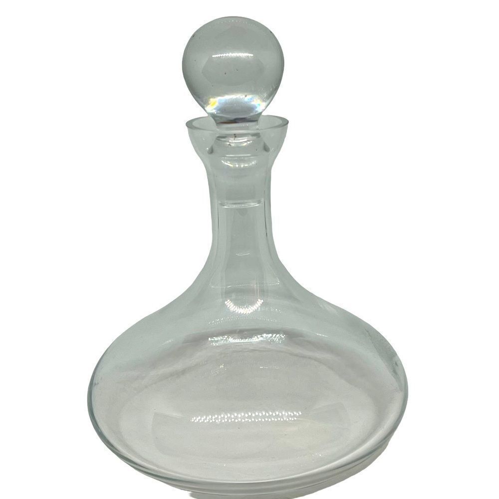 Vintage Tipperary Ships Crystal Decanter 9” heavy Stopper Ireland